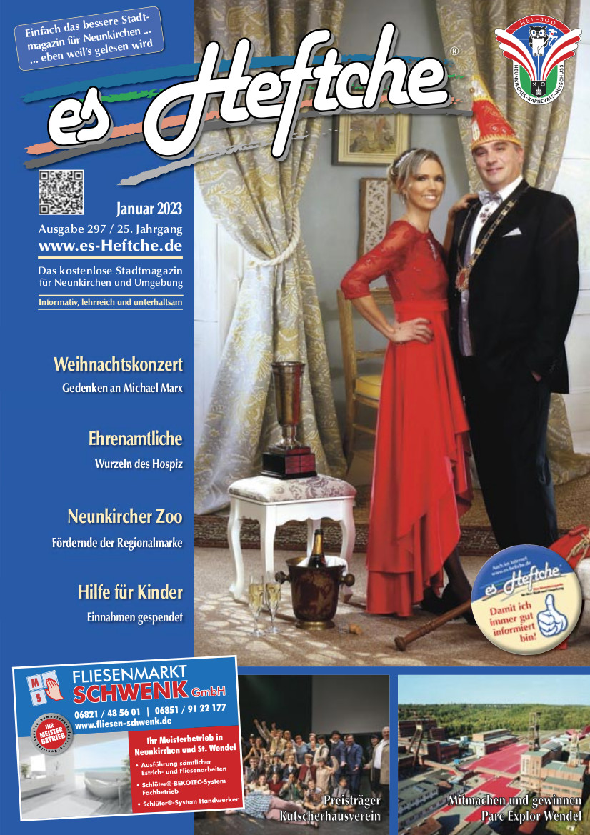 Ausgabe 297/Januar 2023 vom Stadtmagazin "es Heftche"®